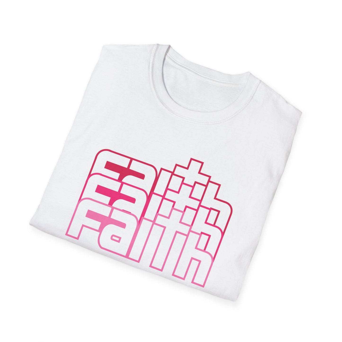 C - Faith Pink T-Shirt  for Everyday Wear, Perfect for Gifts, Faith-Based Events, Spiritual [...]