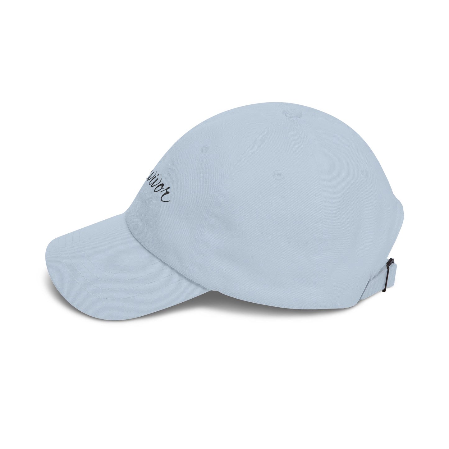 CAN- Survivor Embroidered Dad Cap — White Inspirational Baseball Hat