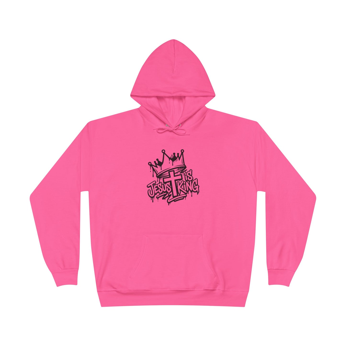C- Jesus Is King Hoodie — Christian Crown Graphic Pullover