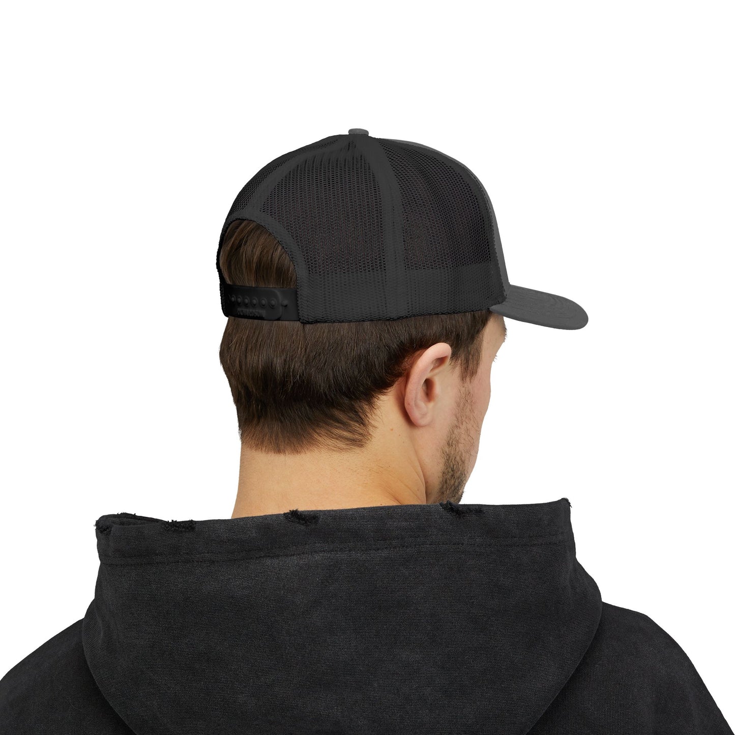 C- Blessed Trucker Cap — Embroidered 'BLESSED' Snapback Hat