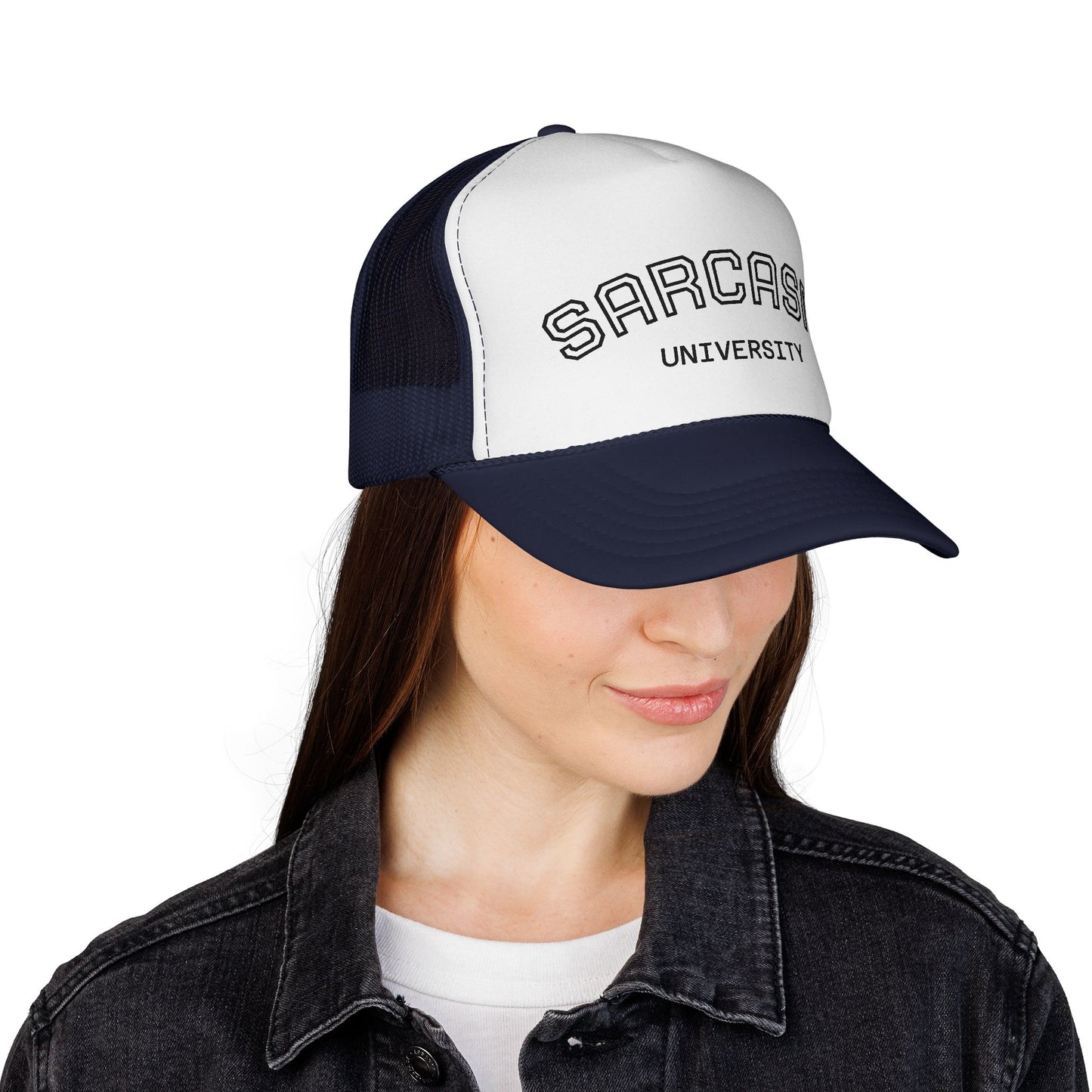 GA- Trucker Cap — "Sarcasm University" Embroidered Mesh Hat