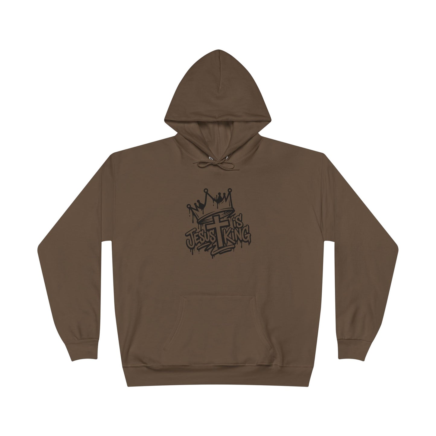 C- Jesus Is King Hoodie — Christian Crown Graphic Pullover