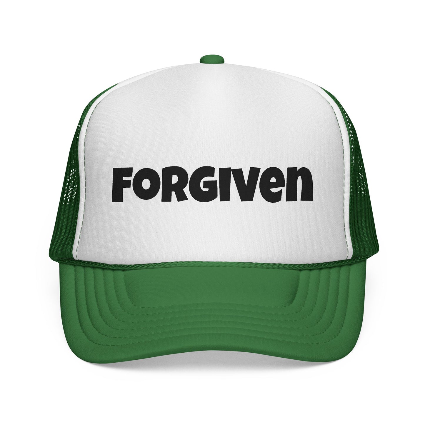 C- Forgiven Trucker Cap — Christian Faith Message Mesh Hat