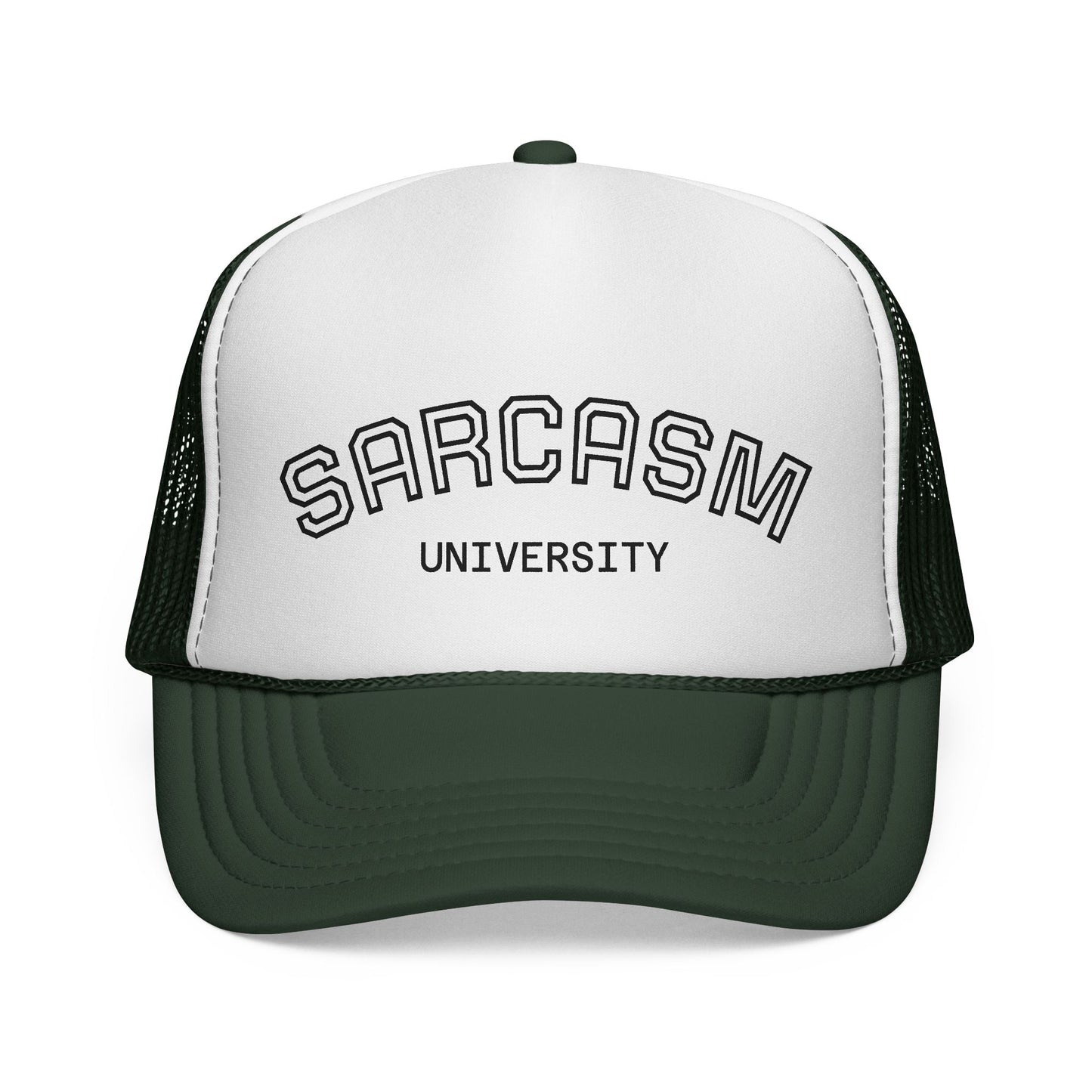 GA- Trucker Cap — "Sarcasm University" Embroidered Mesh Hat
