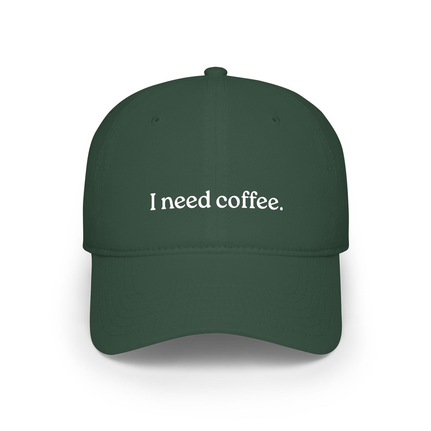 GA- I Need Coffee Baseball Cap – Low Profile Dad Hat