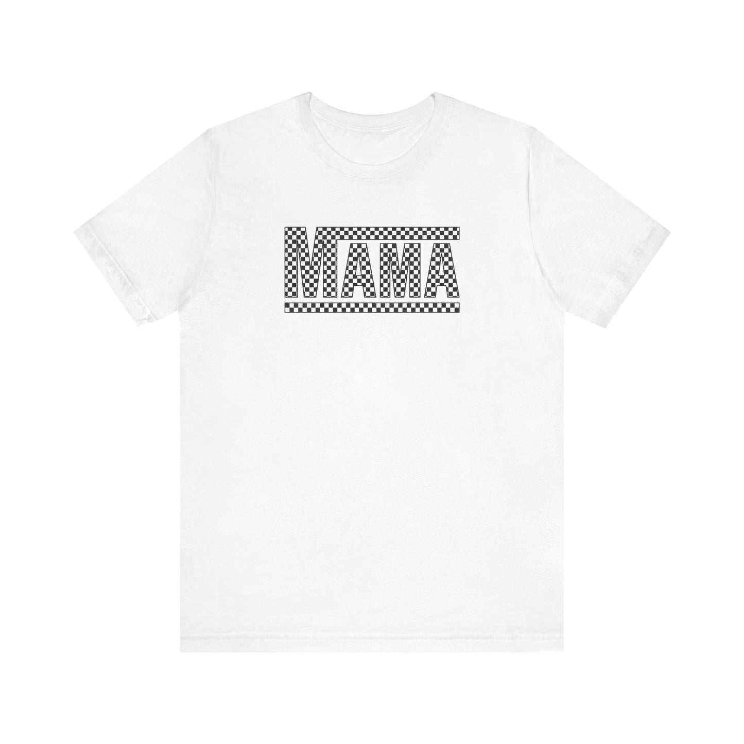 M- MAMA CHECKERED Jersey Short Sleeve Tee