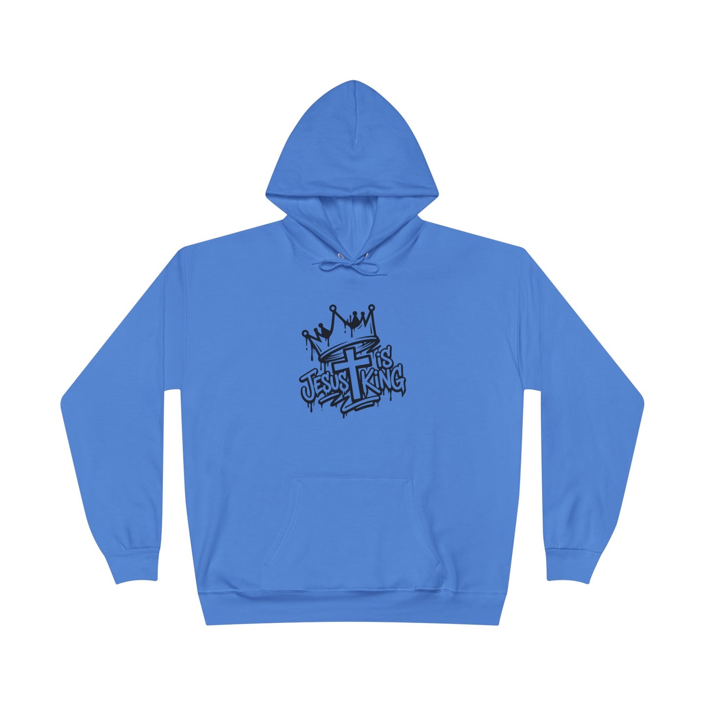 C- Jesus Is King Hoodie — Christian Crown Graphic Pullover