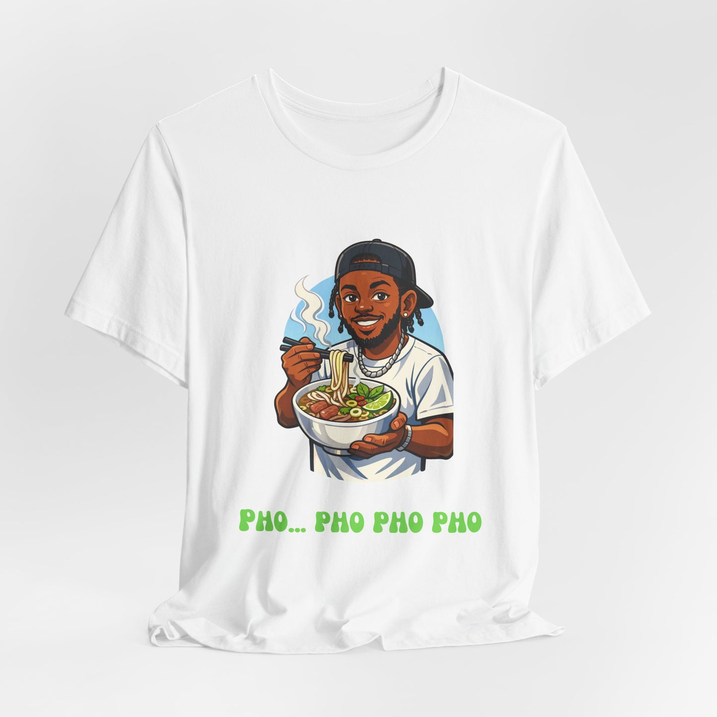 GA- Strike Pose Pho T‑Shirt — Funny "Pho... Pho Pho Pho" Noodle Bowl Graphic Tee