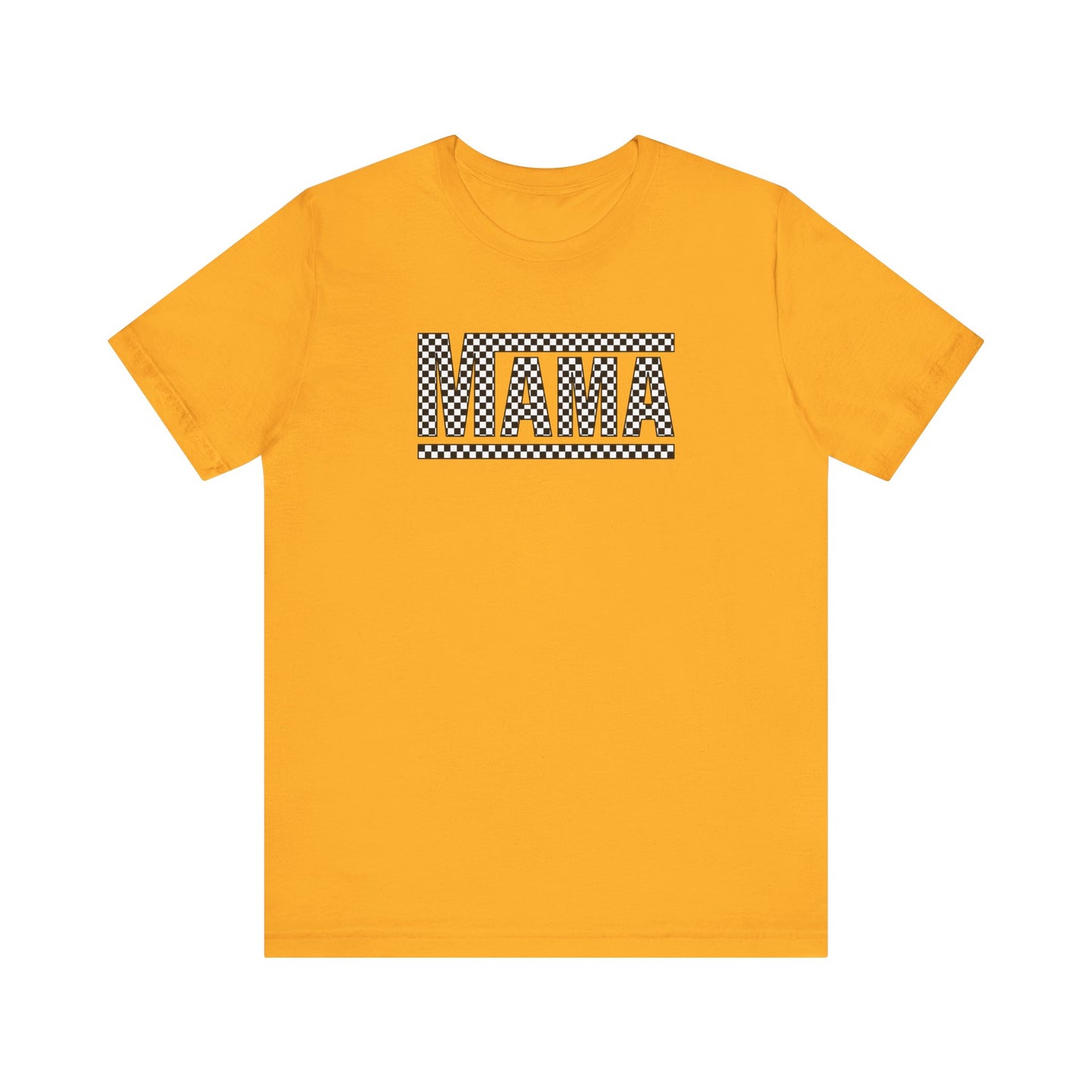M- MAMA CHECKERED Jersey Short Sleeve Tee