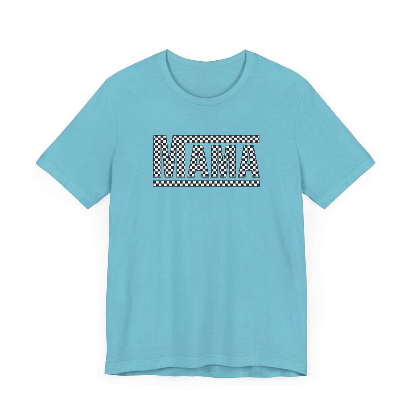 M- MAMA CHECKERED Jersey Short Sleeve Tee