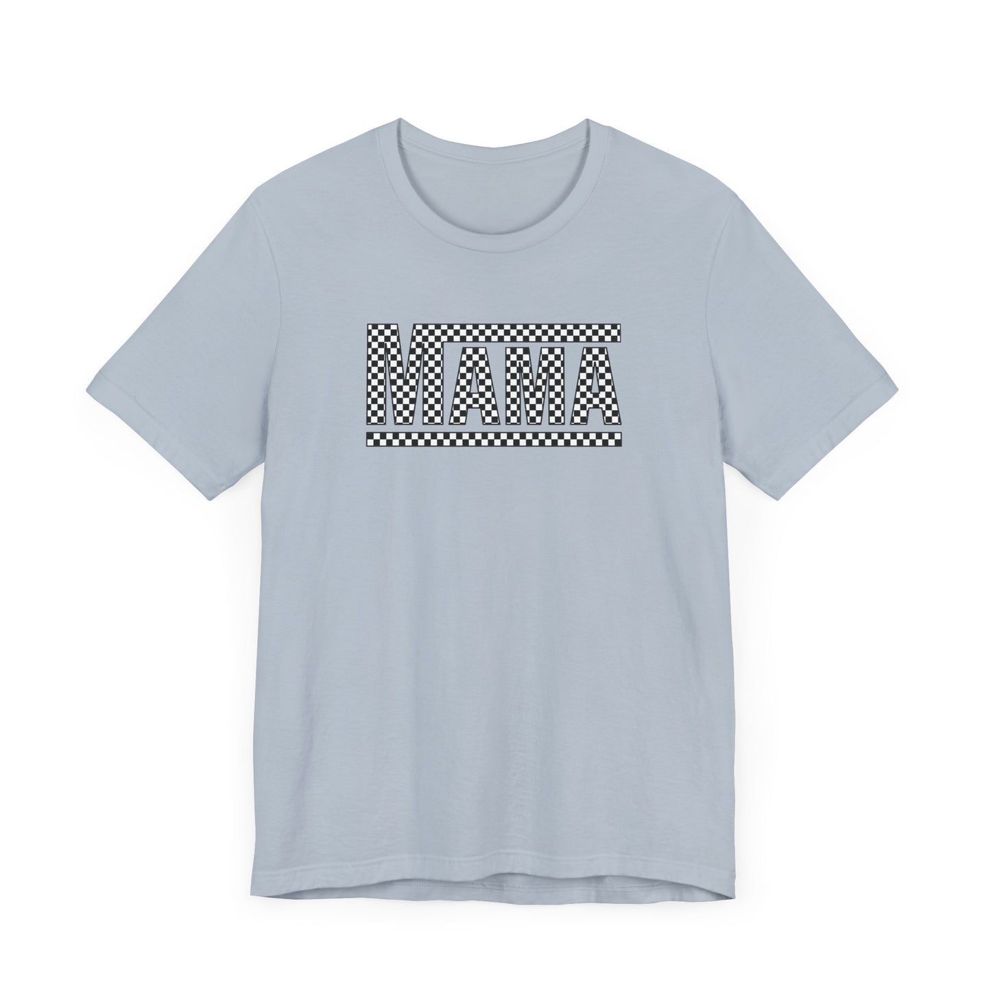 M- MAMA CHECKERED Jersey Short Sleeve Tee