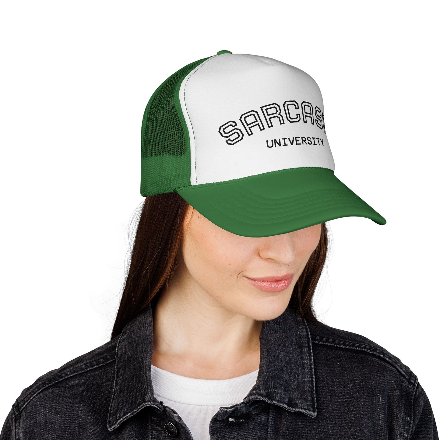 GA- Trucker Cap — "Sarcasm University" Embroidered Mesh Hat