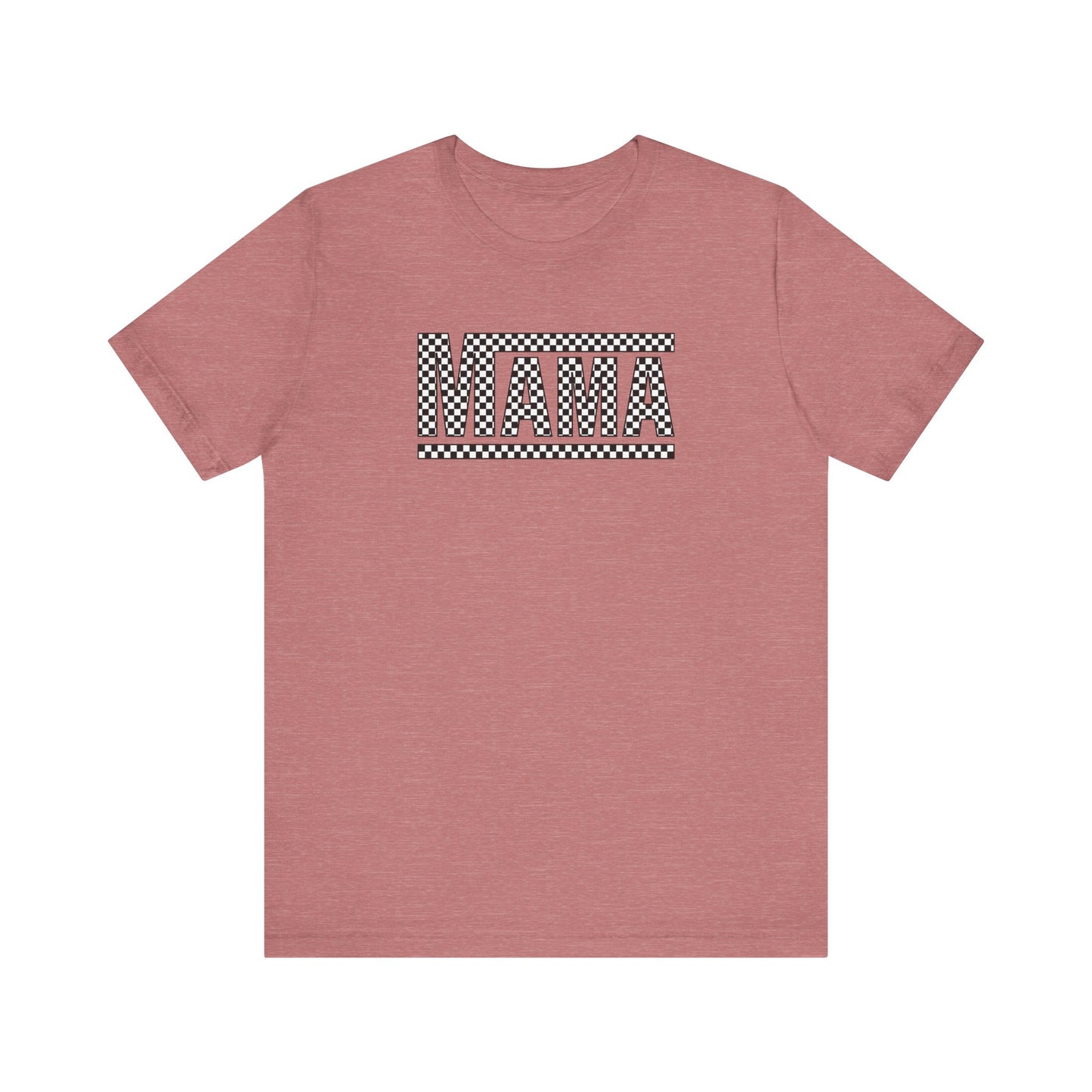 M- MAMA CHECKERED Jersey Short Sleeve Tee