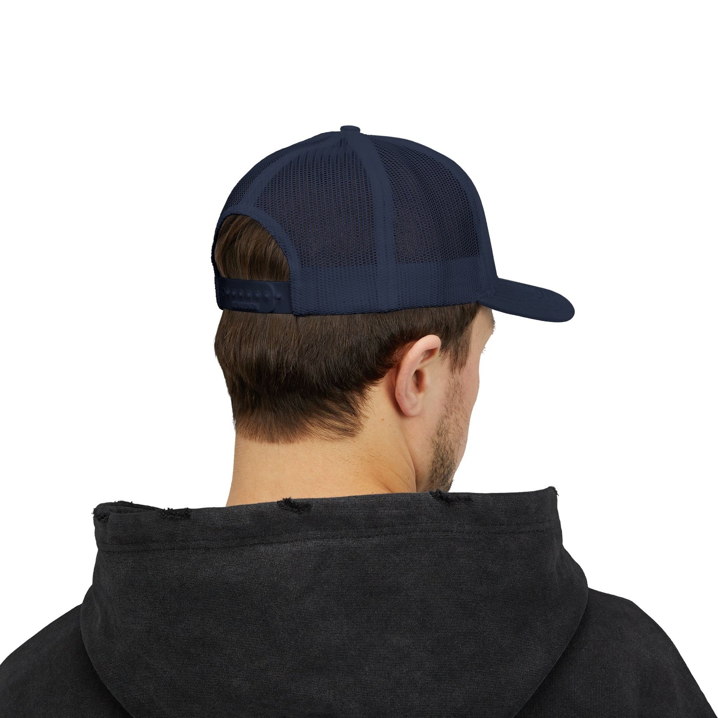 C- Blessed Trucker Cap — Embroidered 'BLESSED' Snapback Hat