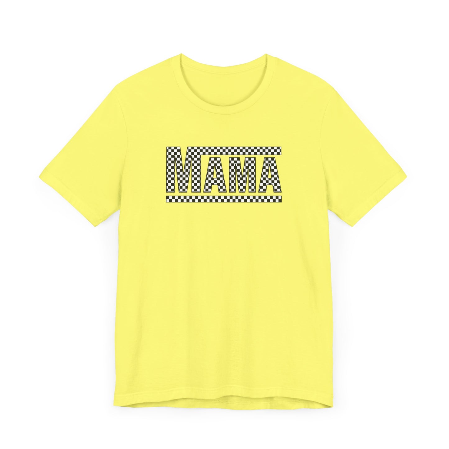 M- MAMA CHECKERED Jersey Short Sleeve Tee