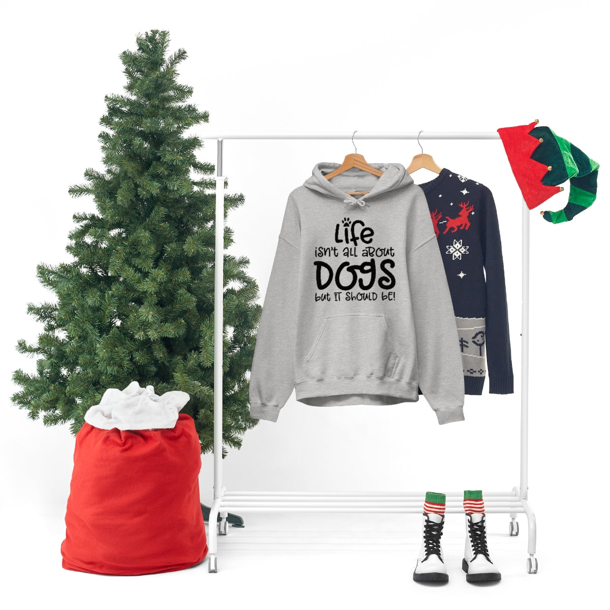 P- Life Isn't All About Dogs Hoodie