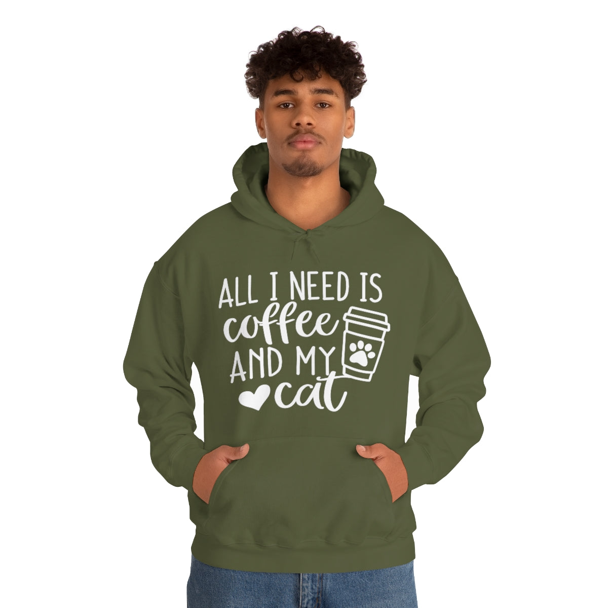 P- All I Need Is Coffee and My Cat Hoodie
