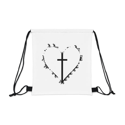 C- Love Jesus Drawstring Bag