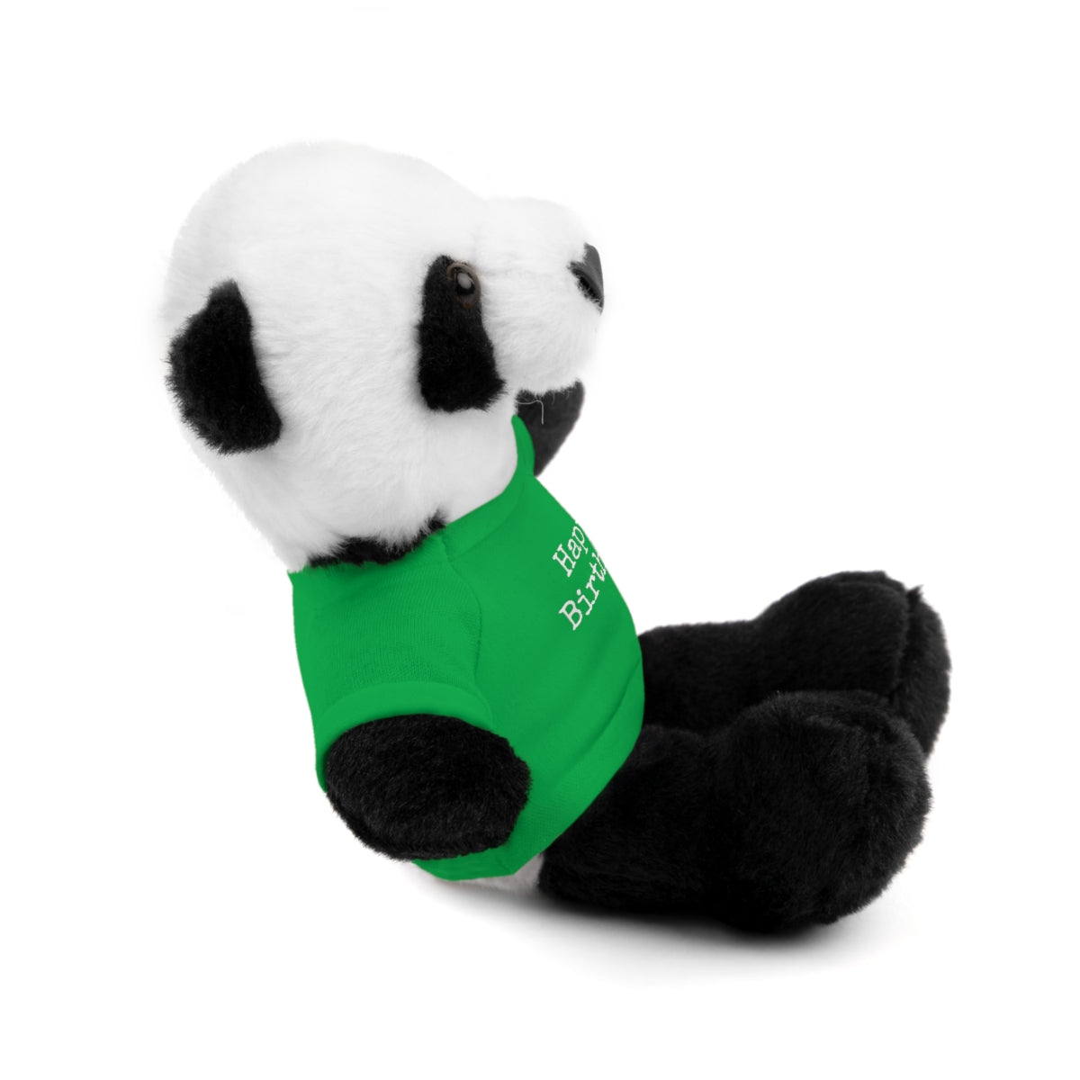 SA- Happy Birthday White Font Stuffed Animals with Tee