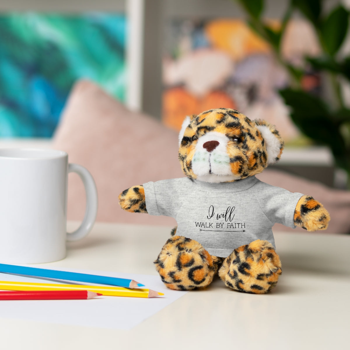 C- I Will Walk By Faith Stuffed Animals with Tee