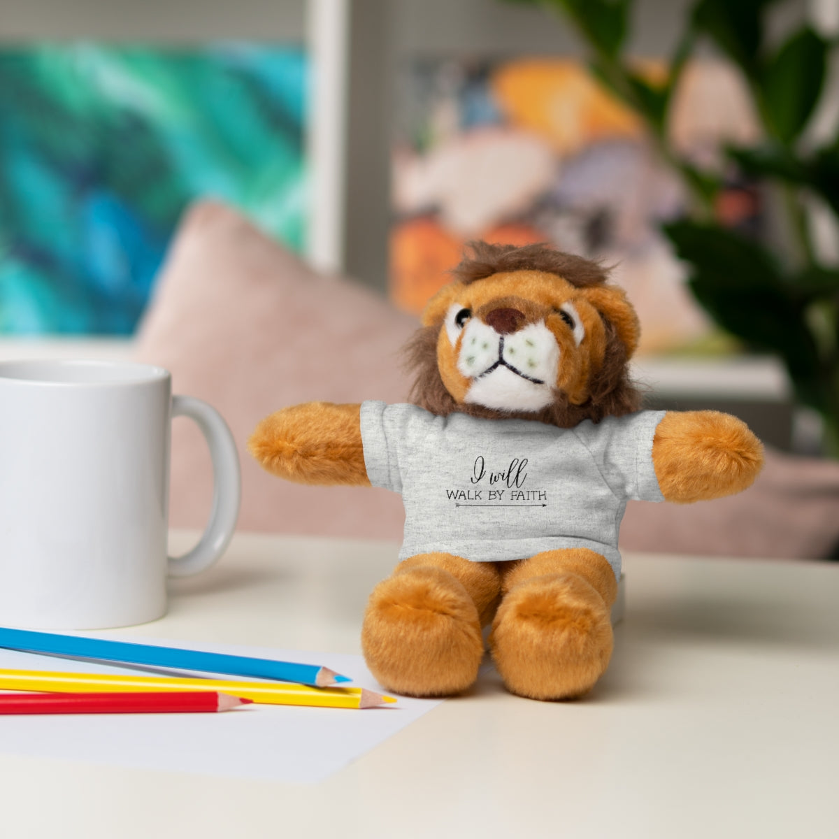 C- I Will Walk By Faith Stuffed Animals with Tee