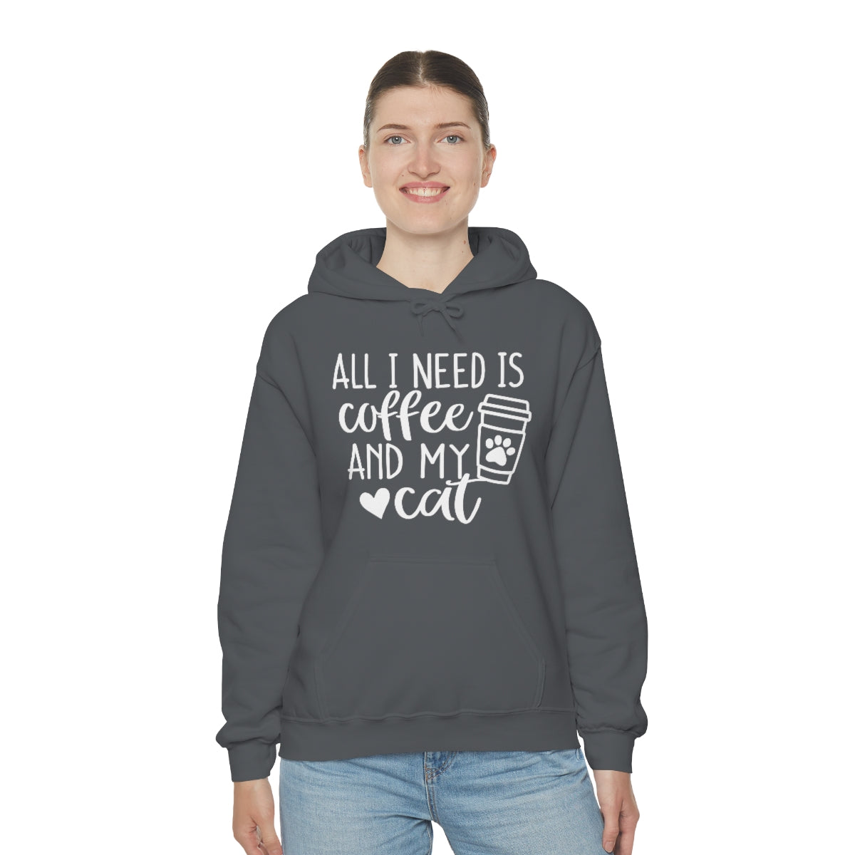 P- All I Need Is Coffee and My Cat Hoodie