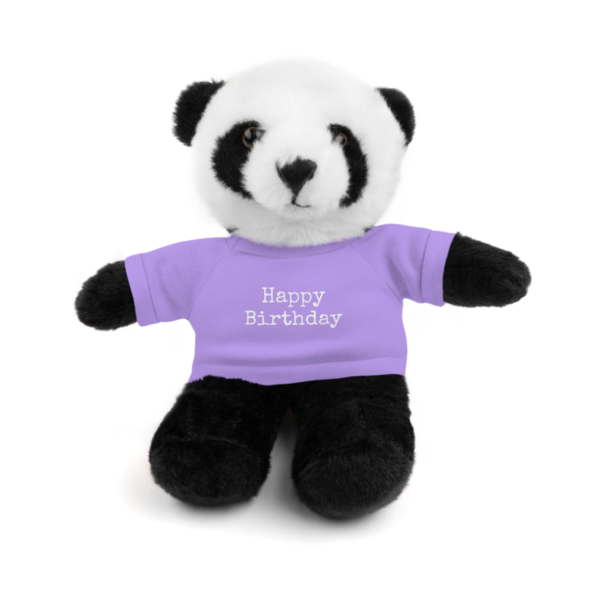 SA- Happy Birthday White Font Stuffed Animals with Tee