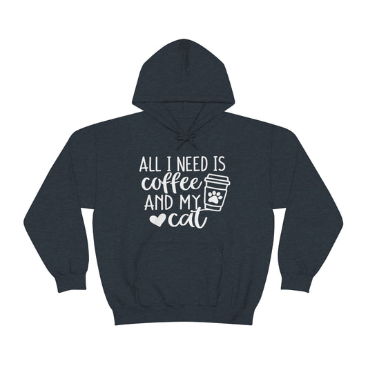 P- All I Need Is Coffee and My Cat Hoodie