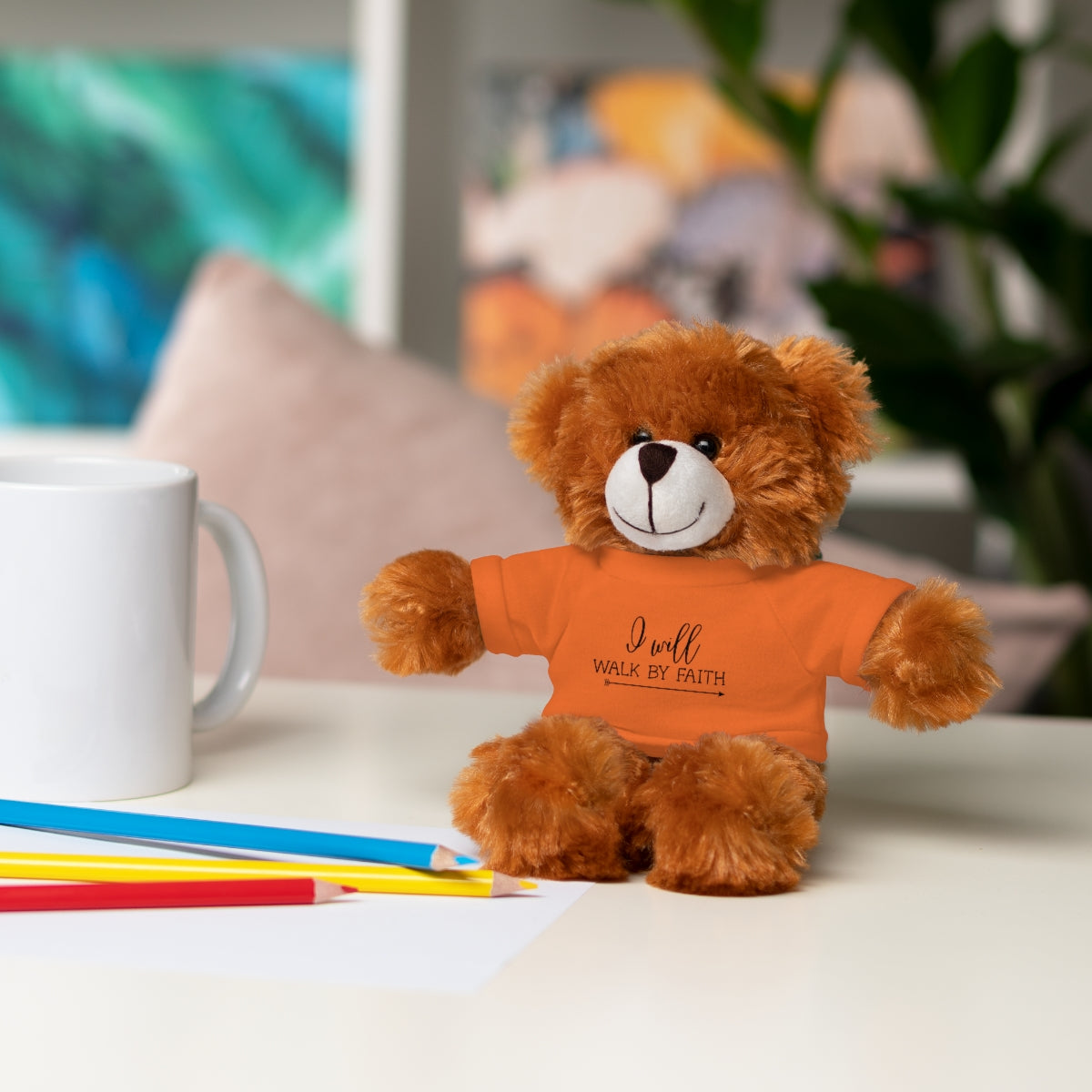 C- I Will Walk By Faith Stuffed Animals with Tee