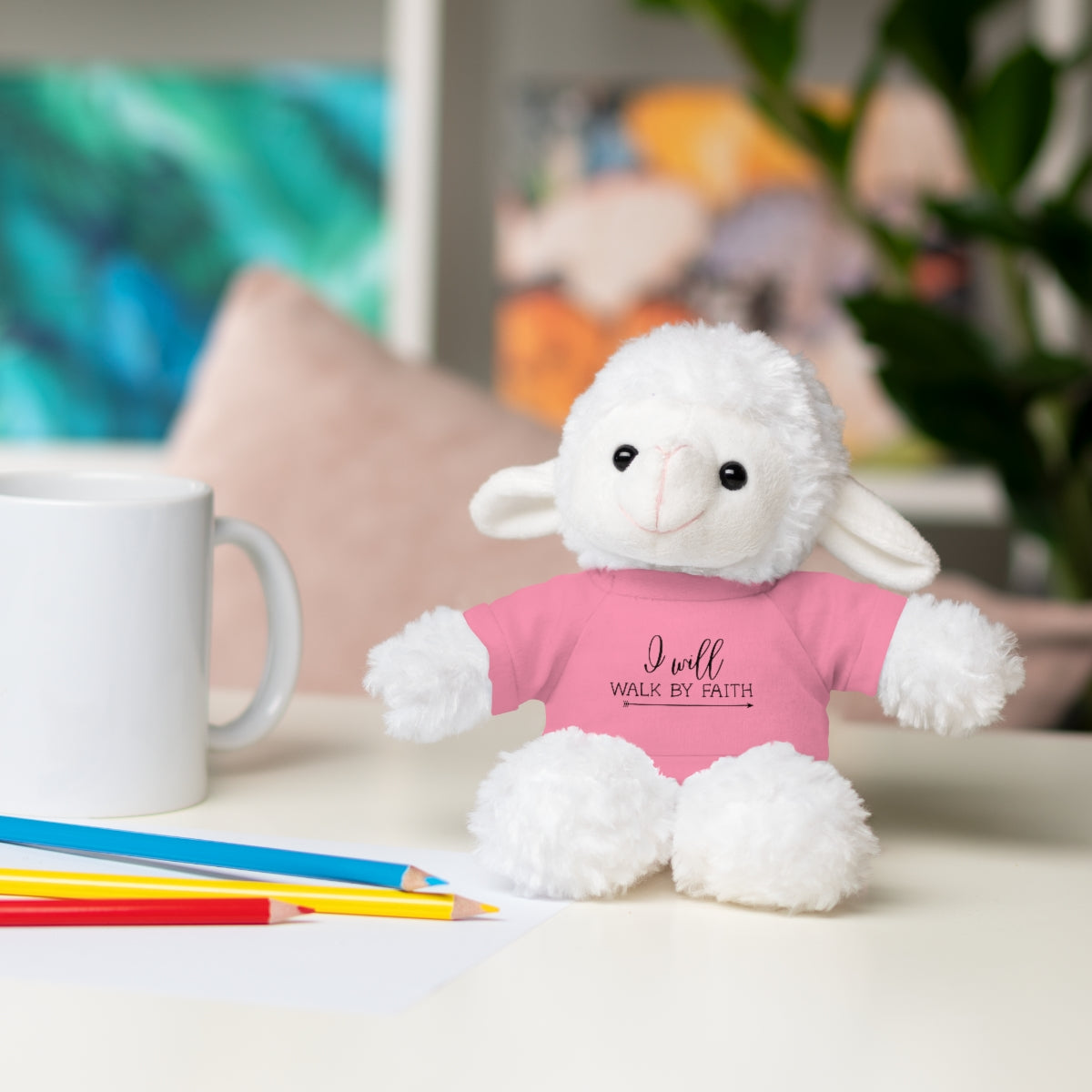 C- I Will Walk By Faith Stuffed Animals with Tee