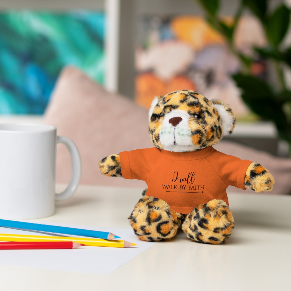 C- I Will Walk By Faith Stuffed Animals with Tee