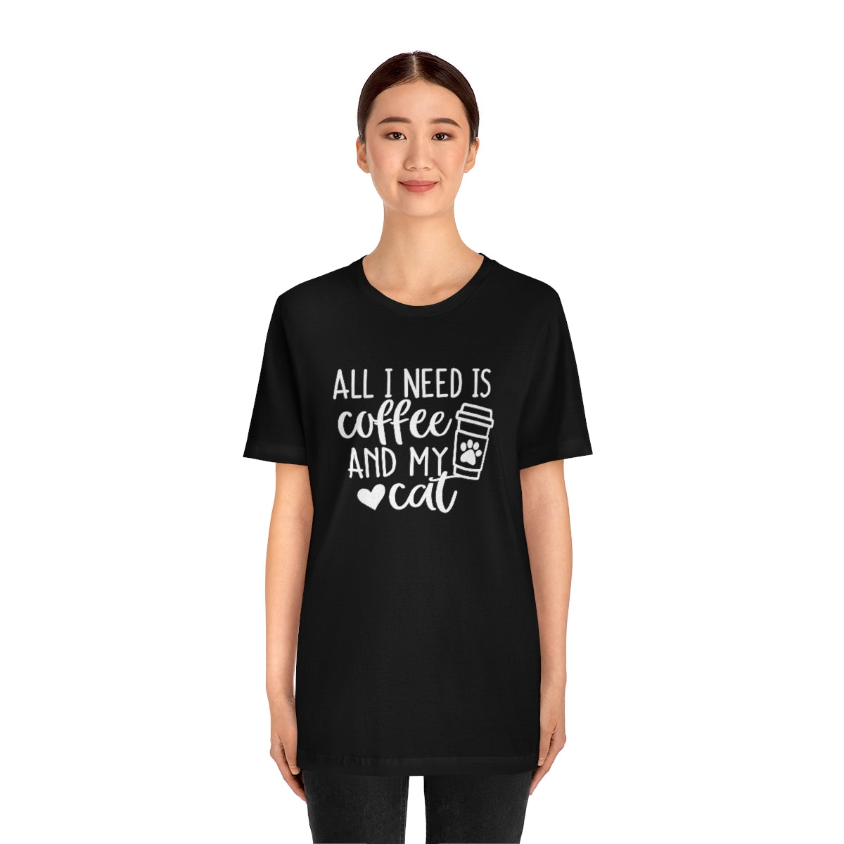 P- All I Need is Coffee and My Cat Tee