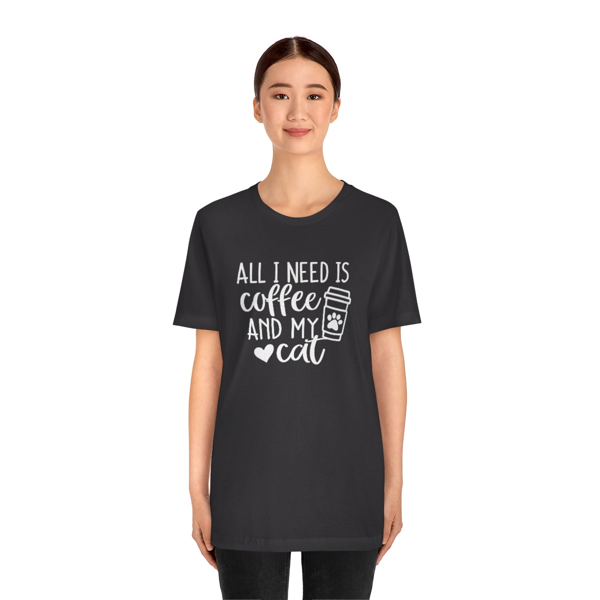 P- All I Need is Coffee and My Cat Tee
