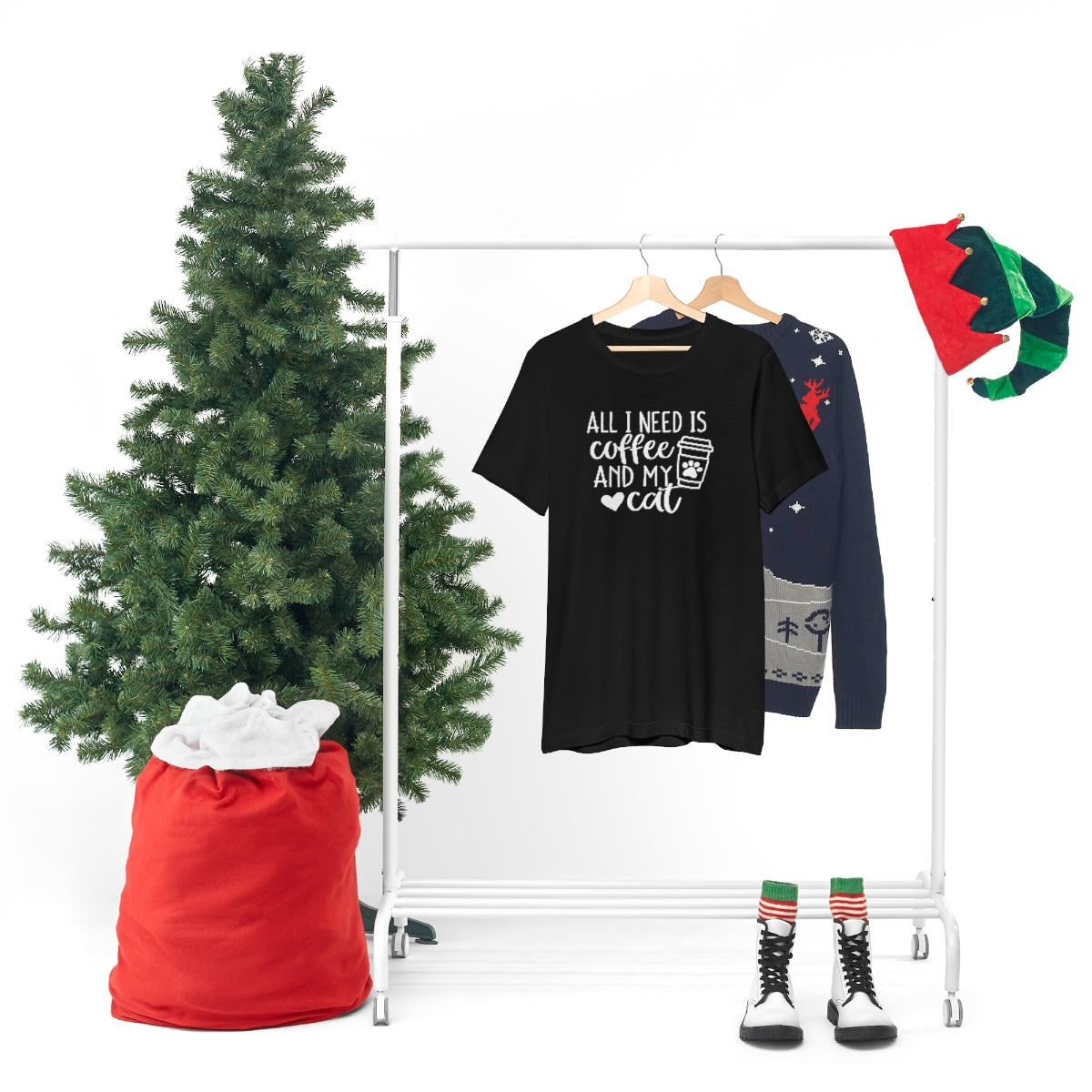 P- All I Need is Coffee and My Cat Tee