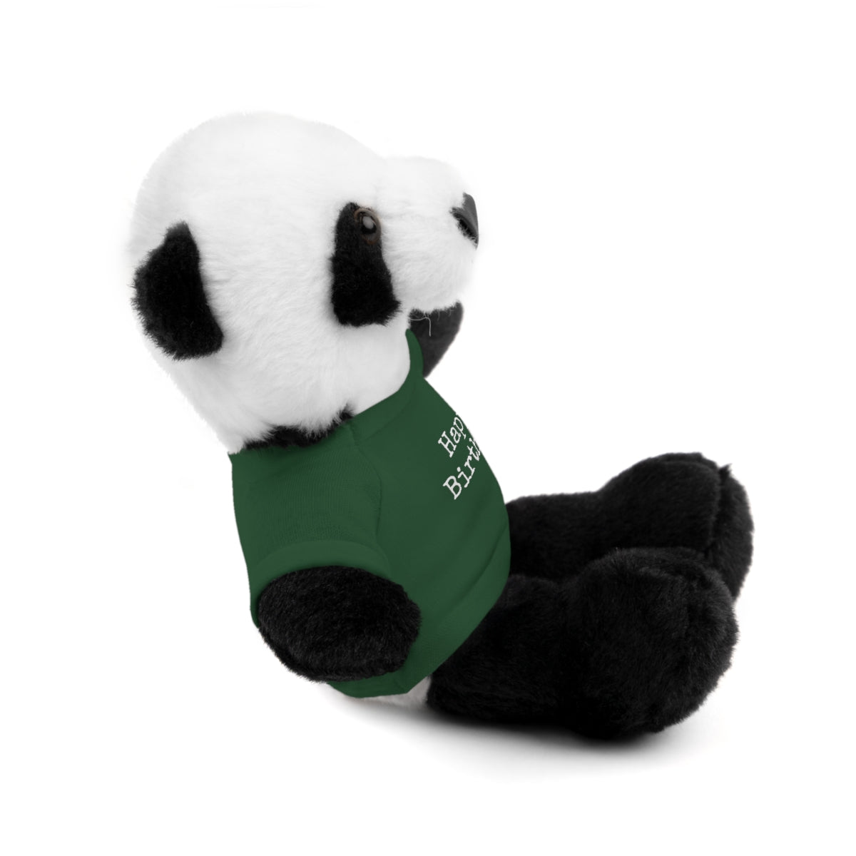 SA- Happy Birthday White Font Stuffed Animals with Tee