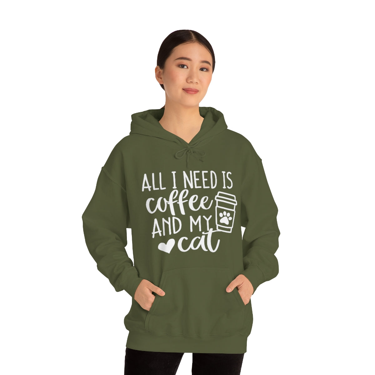 P- All I Need Is Coffee and My Cat Hoodie