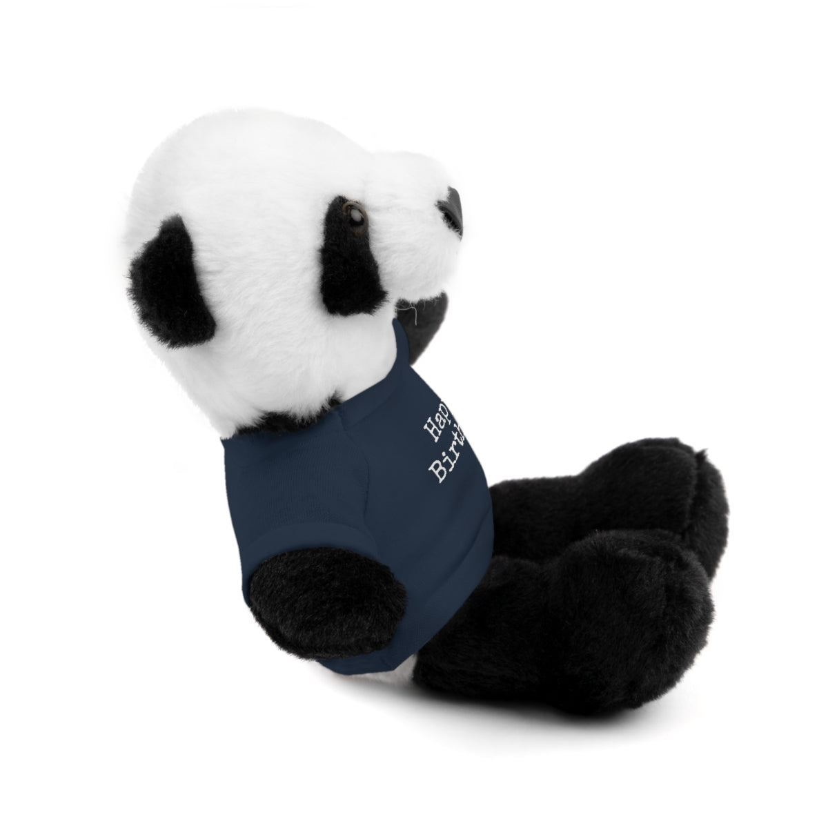 SA- Happy Birthday White Font Stuffed Animals with Tee