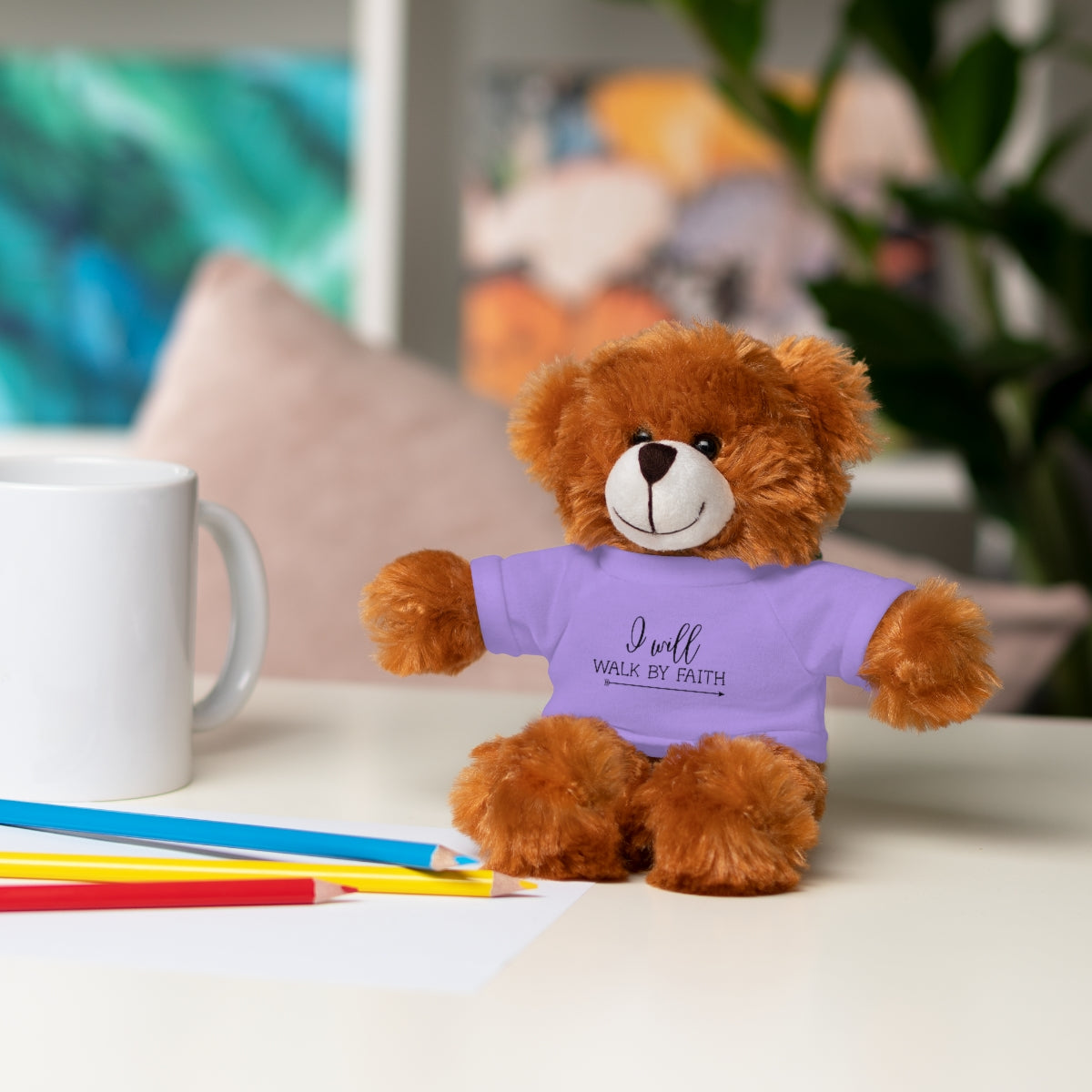 C- I Will Walk By Faith Stuffed Animals with Tee