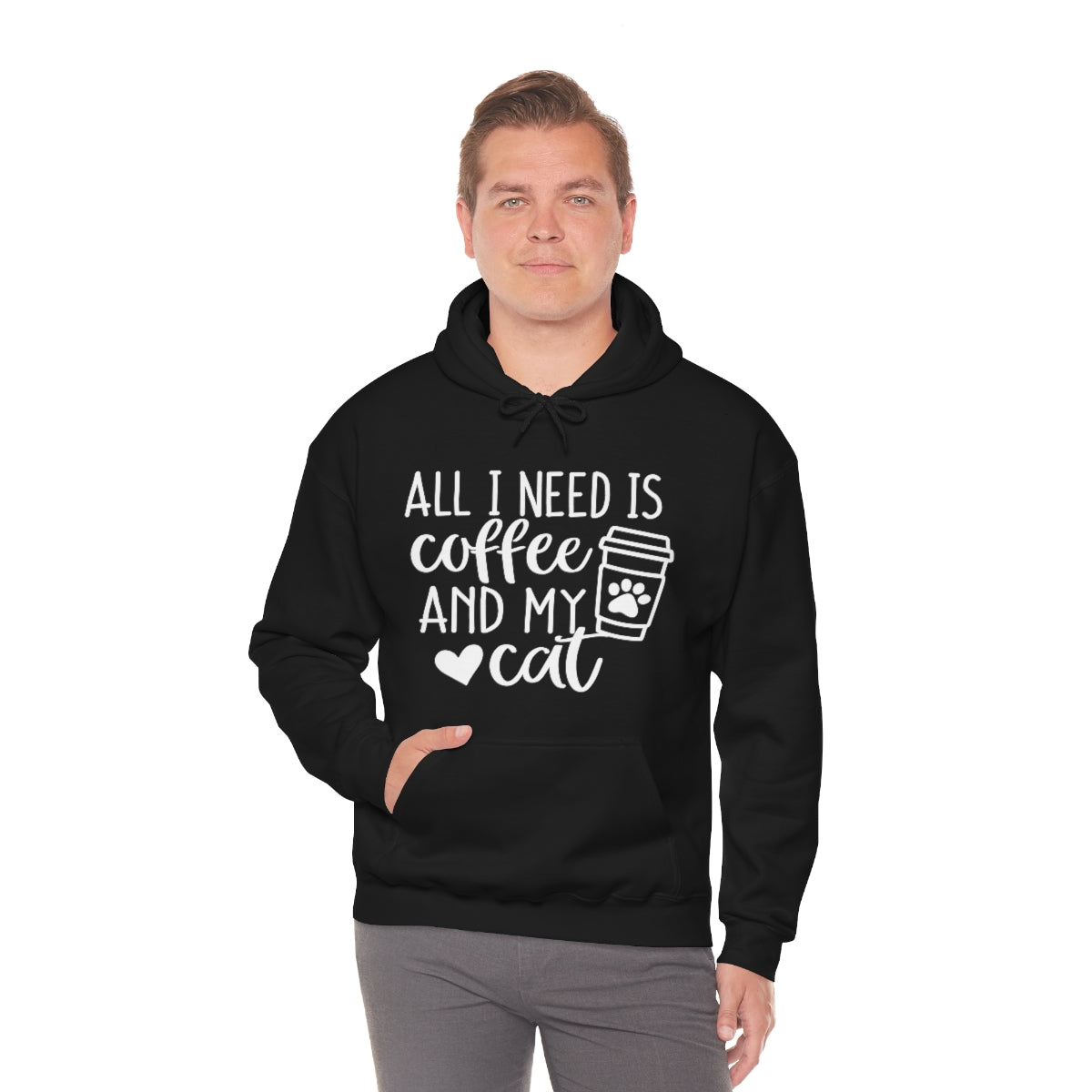 P- All I Need Is Coffee and My Cat Hoodie