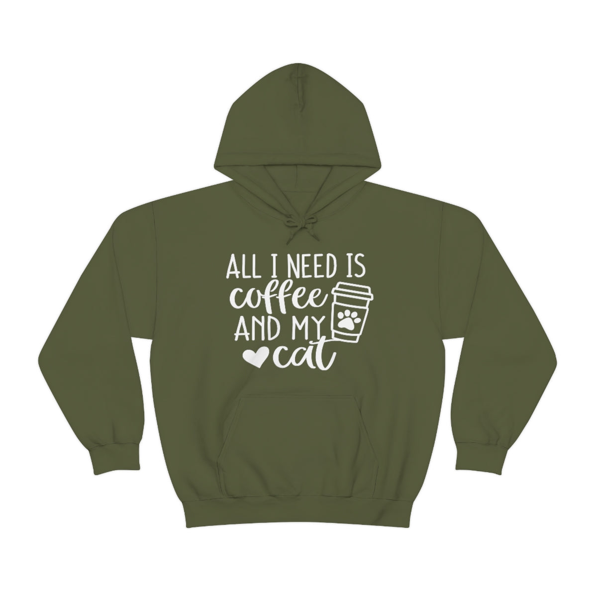 P- All I Need Is Coffee and My Cat Hoodie