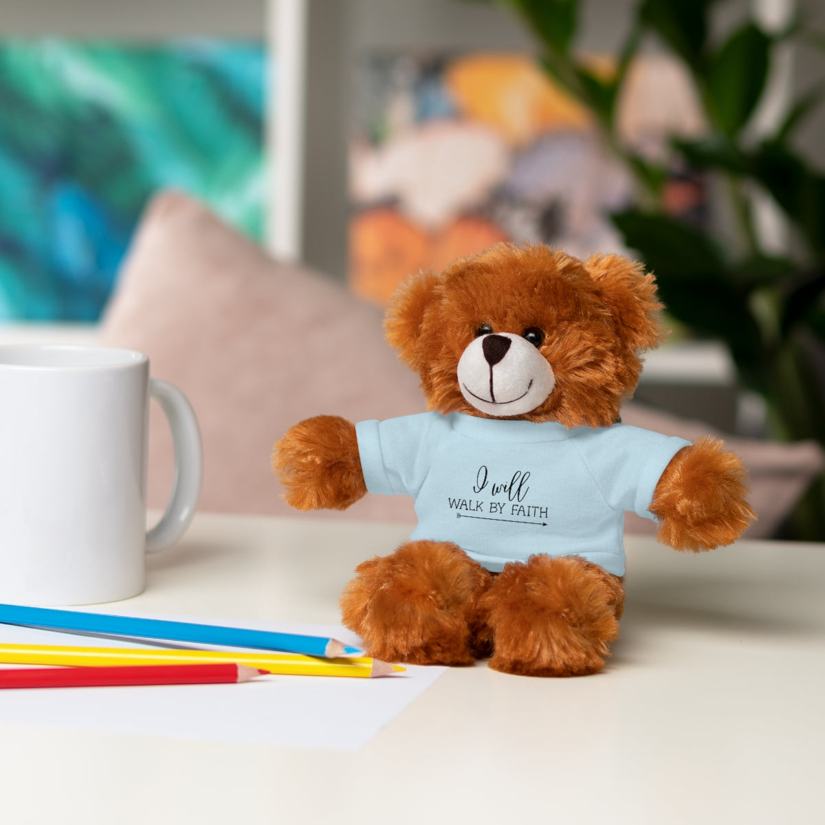 C- I Will Walk By Faith Stuffed Animals with Tee