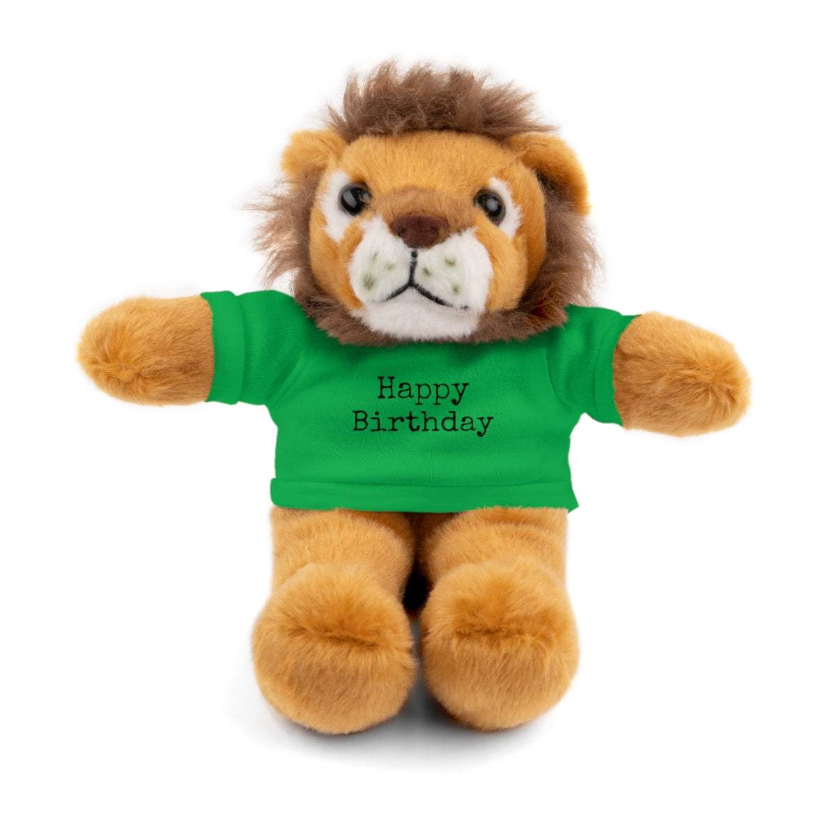 SA- Happy Birthday Black Font Stuffed Animals with Tee