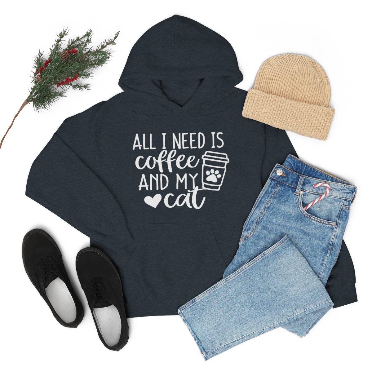 P- All I Need Is Coffee and My Cat Hoodie