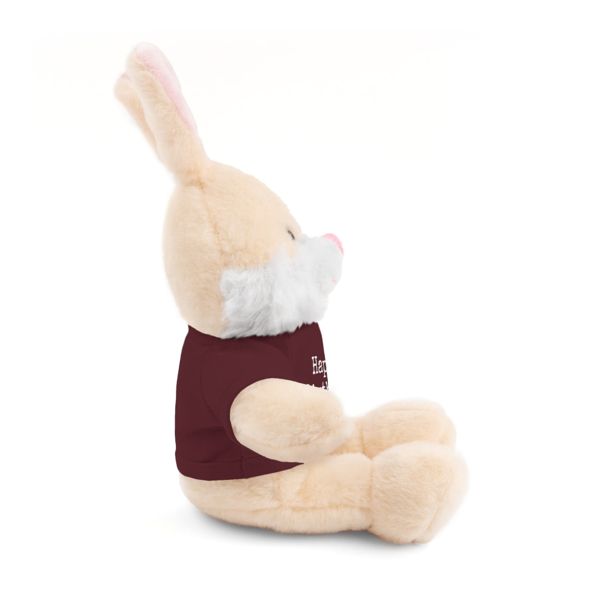 SA- Happy Birthday White Font Stuffed Animals with Tee