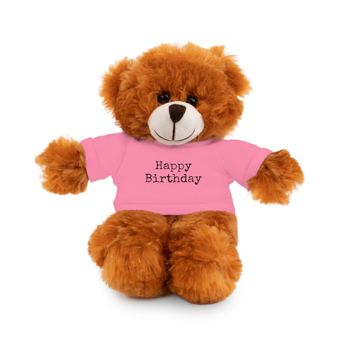 SA- Happy Birthday Black Font Stuffed Animals with Tee