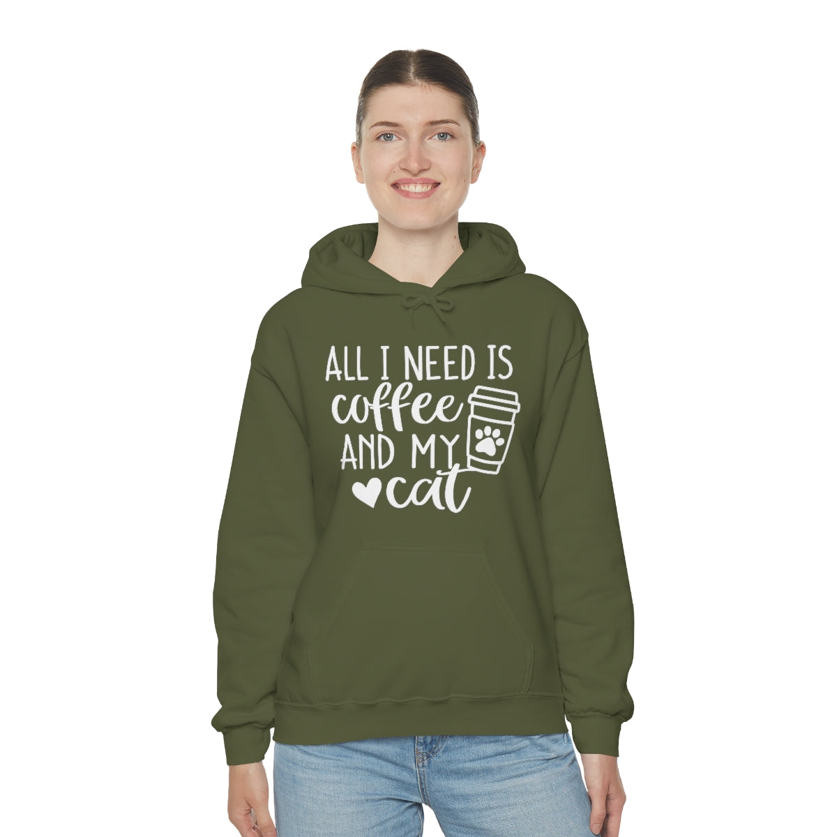 P- All I Need Is Coffee and My Cat Hoodie