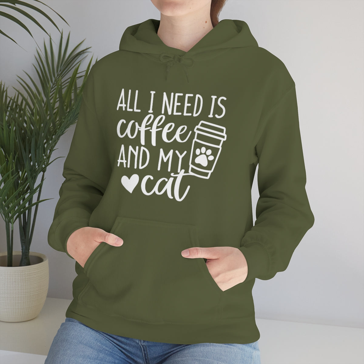 P- All I Need Is Coffee and My Cat Hoodie