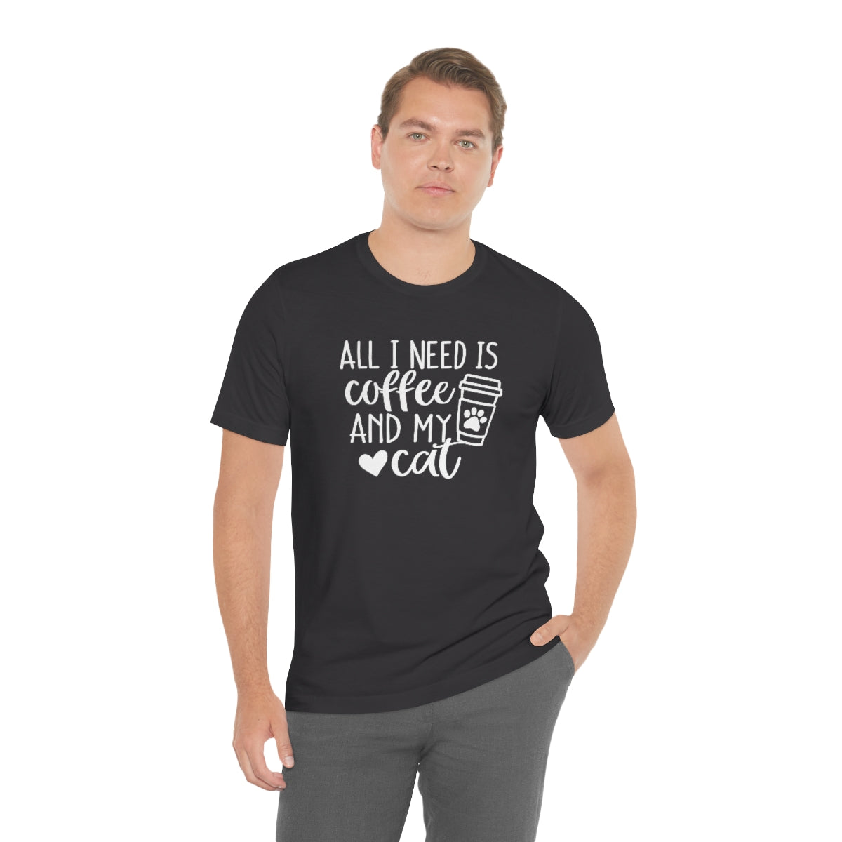 P- All I Need is Coffee and My Cat Tee