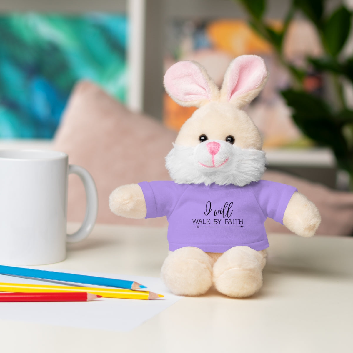 C- I Will Walk By Faith Stuffed Animals with Tee