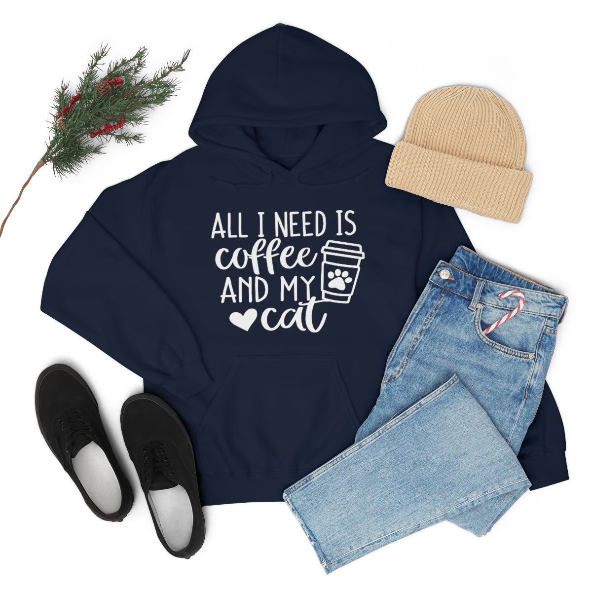 P- All I Need Is Coffee and My Cat Hoodie